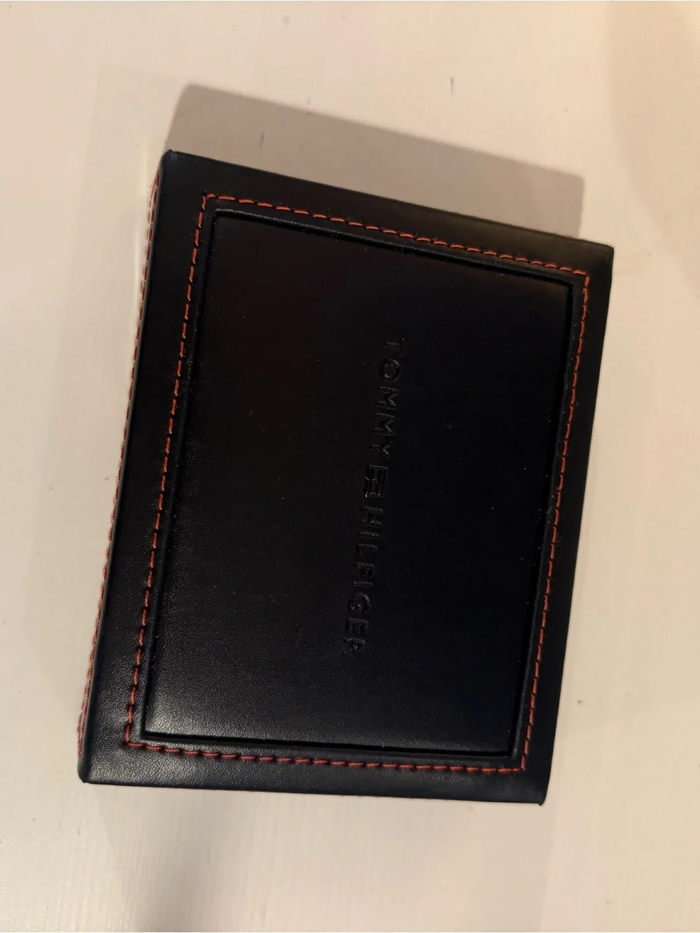 Tommy Hilfiger Black Leather RFID Card Holder Wallet